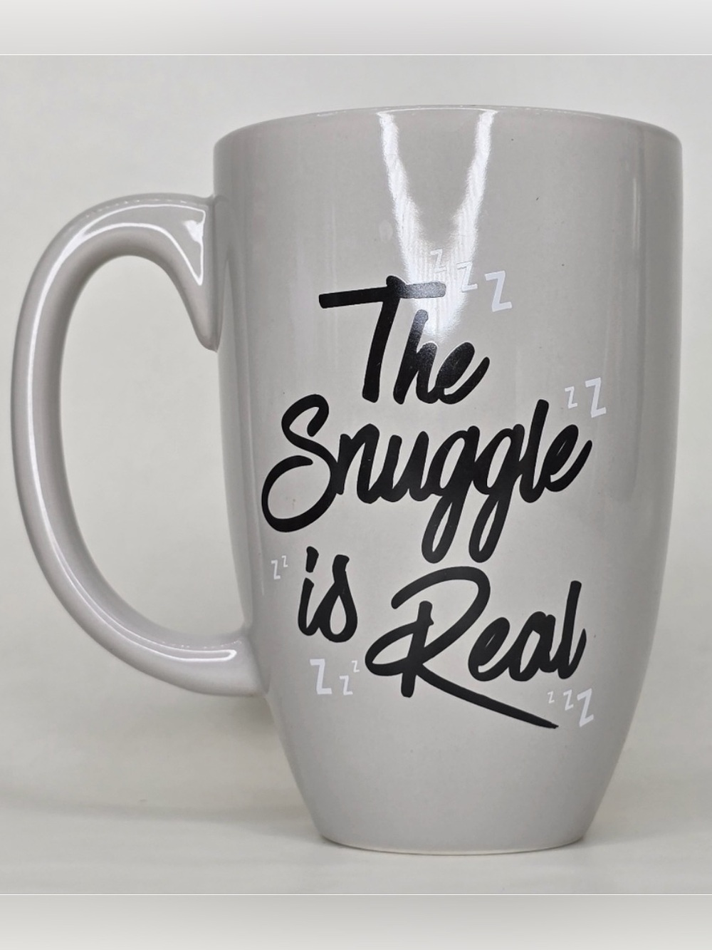 Threshold Gorgeous Oversized Coffee Mug 26 oz Gray Porcelain The Snuggle Is Real